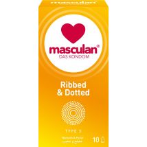 MASCULAN Ribbed & Dotted 10 St. - Medizinprodukt
