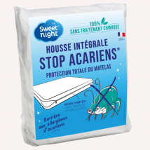 Housse intégrale anti-acariens 90 x 200 Jusqu'à 30 cm d'épaisseur