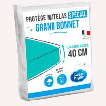 Protège matelas Grand bonnet 140 x 190/200 Jusqu'à 40 cm d'épaisseur