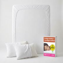 Pack Protège matelas + protège oreiller 65x65 140x190/200 + 2 protèges oreillers 65x65