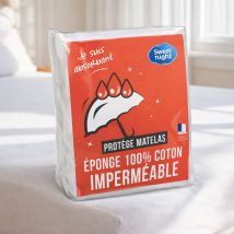 Protège matelas éponge coton imperméable 160 x 200