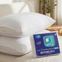 Lot de 2 protèges oreillers imperméable 60 x 60