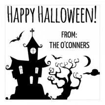 Tampon monogramme carré - Joyeux Halloween !