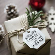Tampon de Noël carré Trodat 4924 - Cerfs et Sapins