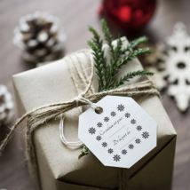 Tampon de Noël carré Trodat 4924 - Cadre Flocons