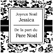 Tampon de Noël carré en bois - Cadeau