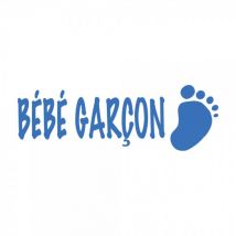 Tampon bébé rectangulaire en bois - Bébé garçon