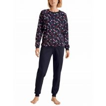 Calida AG DAMEN Pyjama mit Bündchen, dark lapis blue - 100306829