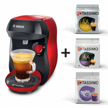 HAPPY Rouge + 3 packs = 39 € Tassimo
