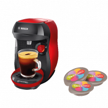 12 paquets achetés = Happy Rouge Offerte Tassimo