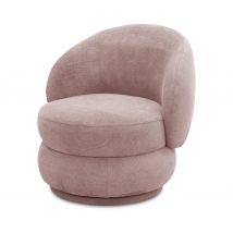 Domo Sessel »Skagen« mit Drehfunktion - 82x82x80cm - rosé - Polyester / Acryl / Holz