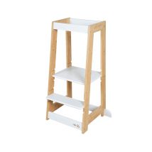 roba Lernturm holz weiß - 54x43,5x88cm - weiß - Holz / Holz