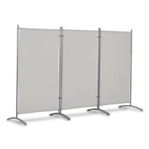 Leco Stellwand - 260x60x156cm - hellgrau - Polyester / Stahl / Kunststoff