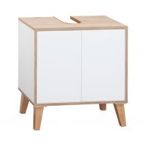 Roba Waschbeckenunterschrank »Morena« mit 2 Türen - 60x32,5x63cm - braun - Holz / Acryl