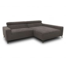 Domo Sofa »Malmö« - 248x172x72cm - schwarz - Polyester / Acryl / Holz