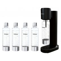 Sodapop Wassersprudler Cooper Pro, inkl. 5 Flaschen, schwarz