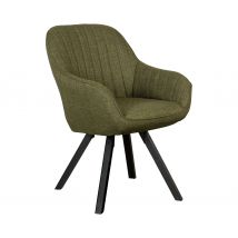 deVries Diningsessel »Matera« - 59x61x84cm - schwarz - Polyester / Holz / Metall