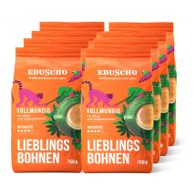 Eduscho Lieblingsbohnen Vollmundig - 8 x 750 g Ganze Bohne - Intensität: 4/5