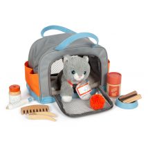 small foot Katze mit Tasche und Pflege-Set - mehrfarbig