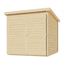 Karibu Fahrradgarage für 3 Räder - 162,5x216,5x167cm - naturfarben - Fichtenholz / Holz