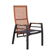 deVries Hochlehner - 60x62x109cm - anthrazit - Aluminium / Polyester / Polyurethan