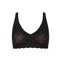 sloggi Zero Feel Bliss Soft bra - Damen - Gr. M - schwarz/jacquard