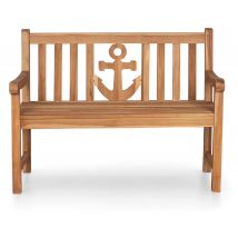 deVries Teak-Gartenbank »Anker« - 120x60x89cm - naturfarben - Holz
