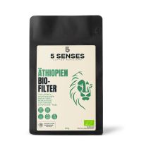 5 Senses - Bio Äthopien Filterkaffee - 250 g Ganze Bohne - Intensität: 3/6