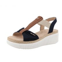 Tom Tailor Sandale - Damen - Gr. 37 - dunkelblau