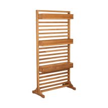deVries Teak-Sichtschutz - 80x30x160cm - braun - Holz