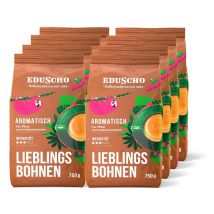 Eduscho Lieblingsbohnen Aromatisch - 8 x 750 g Ganze Bohne - Intensität: 3/5