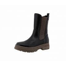 Tom Tailor Stiefelette mit farbiger Sohle - Damen - Gr. 38 - schwarz