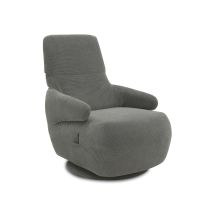 Domo Sessel »Stockholm« - 68x100x95cm - schwarz - Polyester / Holz / Vlies
