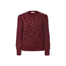 Tchibo - Grobstrickpullover mit Glitzergarn - Damen - Gr. L - dunkelrot
