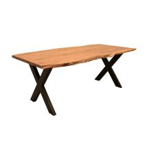 deVries Esstisch »Catania« - 200x90x77cm - schwarz - Akazienholz / Metall