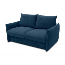 Domo Schlafsofa 2-Sitzer »Helsinki« - 165x195x95cm - blau - Polyester / Polyamid / Holz