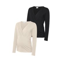 Mamalicious 2er Pack Top »Mlkerrie« - Damen - Gr. XS - braun