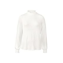 Tchibo - Blusenshirt mit Stehkragen - Damen - Gr. XL - creme