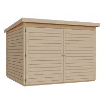 Karibu Fahrradgarage für 4 Räder - 212,5x216,5x167cm - naturfarben - Fichtenholz / Holz