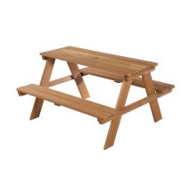 roba Kinder-Outdoor-Sitzgruppe »Picknick for 4« - 89x84,5x50cm - braun - Holz