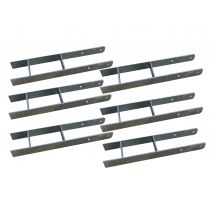 Karibu H-Anker 6er-Set - 12x12x60cm - silber - Stahl