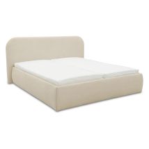 Domo Polsterbett »Lund« - 213x229x105cm - creme - Polyester / Acryl / Holz