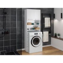 POLA - Meuble de salle de bain pour machine à laver Blanc