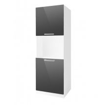 Meuble colonne four encastrable TARA 205 cm Gris