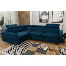 Canapé d'angle convertible ZORI Bleu Angle gauche