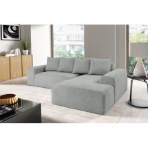 Canapé d'angle MODULA avec coussins Gris Angle droit