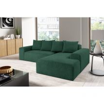 Canapé d'angle MODULA avec coussins Vert Angle droit