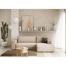 Canapé d'angle convertible LETTO Beige Angle droit