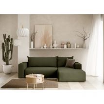 Canapé d'angle convertible LETTO Vert Angle droit