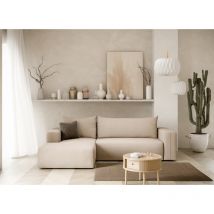 Canapé d'angle convertible LETTO Beige Angle gauche